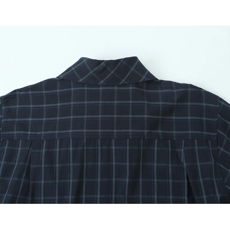 Damenhemden und Tops 2025, neue Mode, kariert, elegante Damenhemden, schicker Schalkragen, Jugend, langärmelig, Herbstblusen