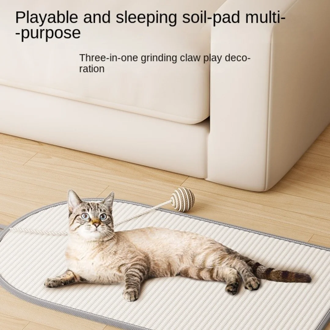 1PC Cat Sisal Jute Mat Two Kinds of Material Anti-cat Scratch Sofa Protective Wall Stickers Wear-resistant Cat Scratch T