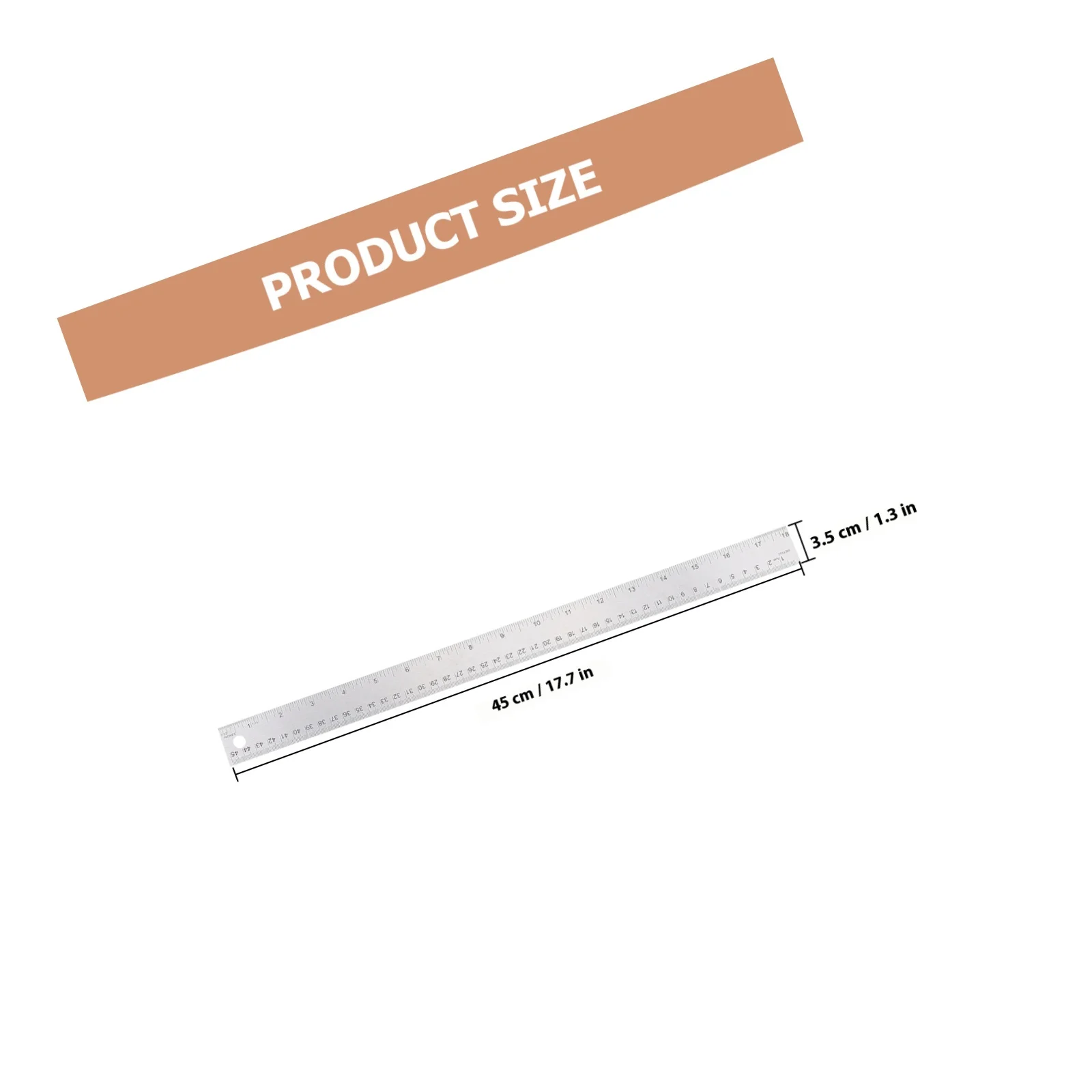 2Pcs Cork Back Ruler Professional Stainless Steel Straight Measuring Tool Engineering Drawing Design Precision Carpenter Scale