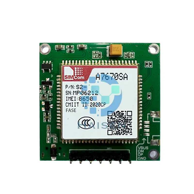 

HAISEN SIMCOM A7670SA-FASE Core Board Женская плата разработки LTE CAT1 + 4G + 2G + Voice + BT + GNSS A7670