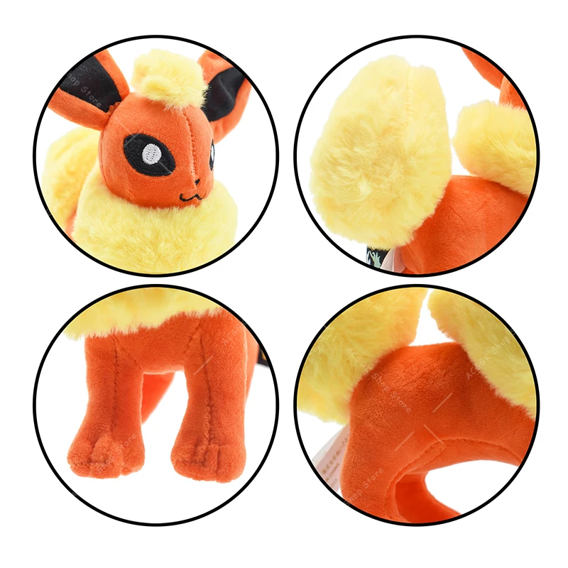 Anime Pokemon Flareon Plush Toy Flareon Cotton Stuffed Dolls Kawaii Cartoon Peluches Collection Gift