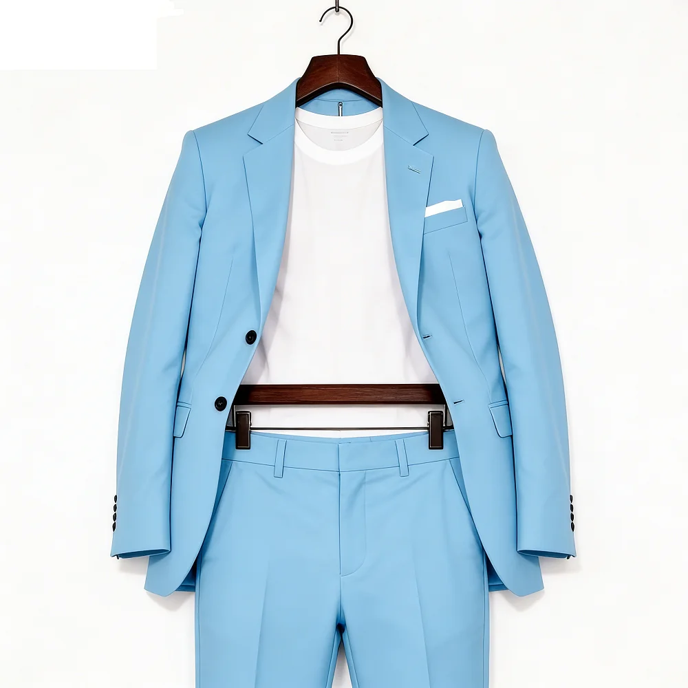 

Conjunto de ternos de negócios com duas peças, casual slim fit, lapela de entalhe, jaqueta de peito único, smoking do noivo do c