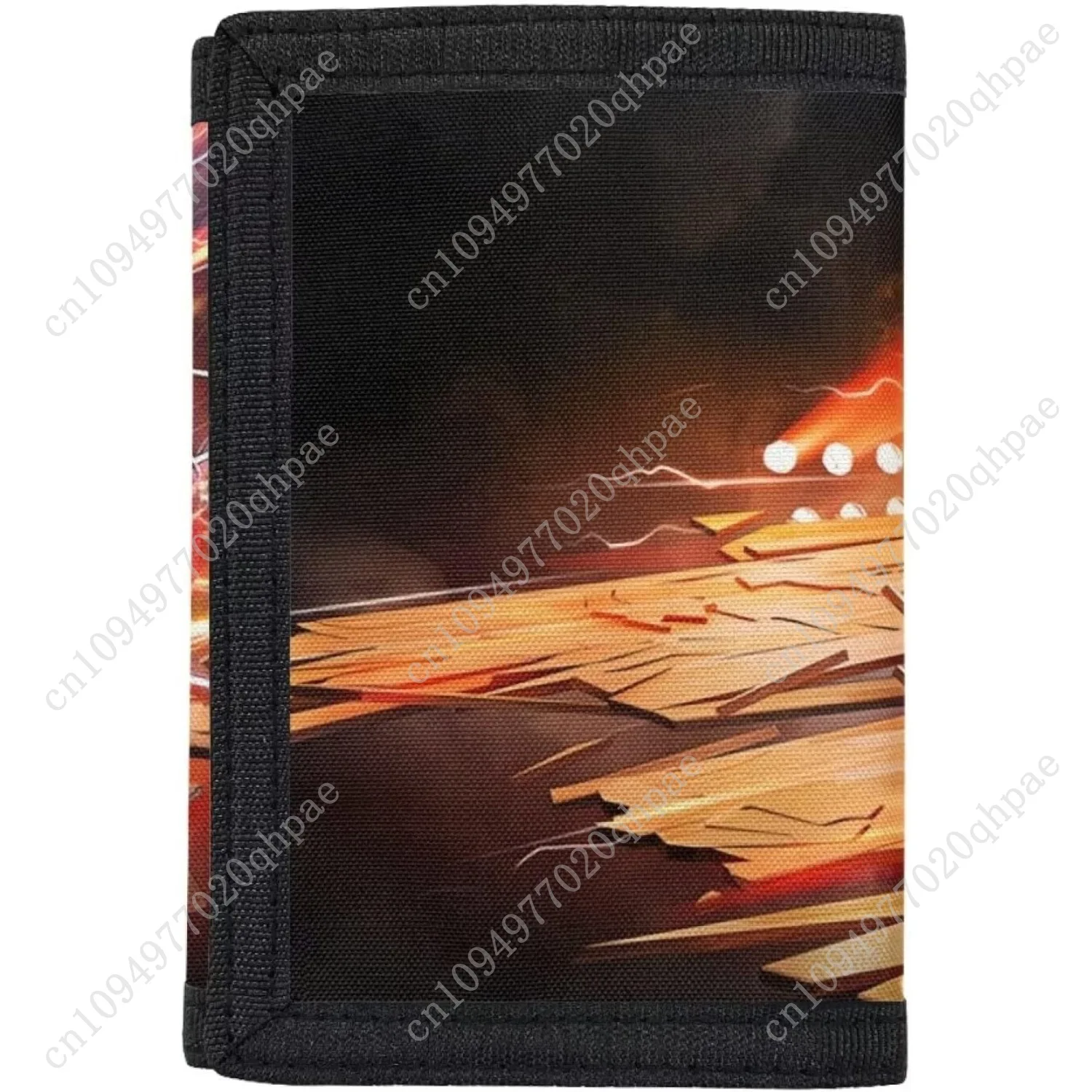 INSTANTARTS Child Wallet Golden Fire Basketball Trifold Wallets Coin Purse for Tollder Kids Boys Flame Ball Moneybag Organizer f