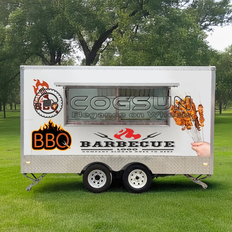 

COGSUN Stainless Steel Food Truck for Fast Food, BBQ, and Snacks with CE Certification