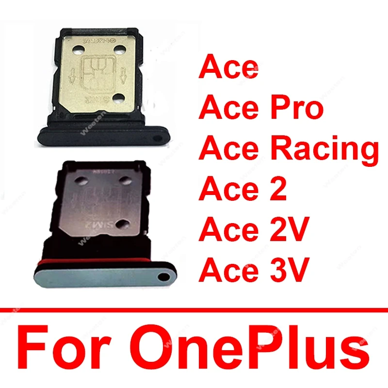 Bandeja de tarjeta Sim para Oneplus 1 + Ace Pro Ace 2 2V ACE Racing Ace 3V adaptador de ranura para tarjeta Sim piezas de repuesto para lector de tarjetas SIM