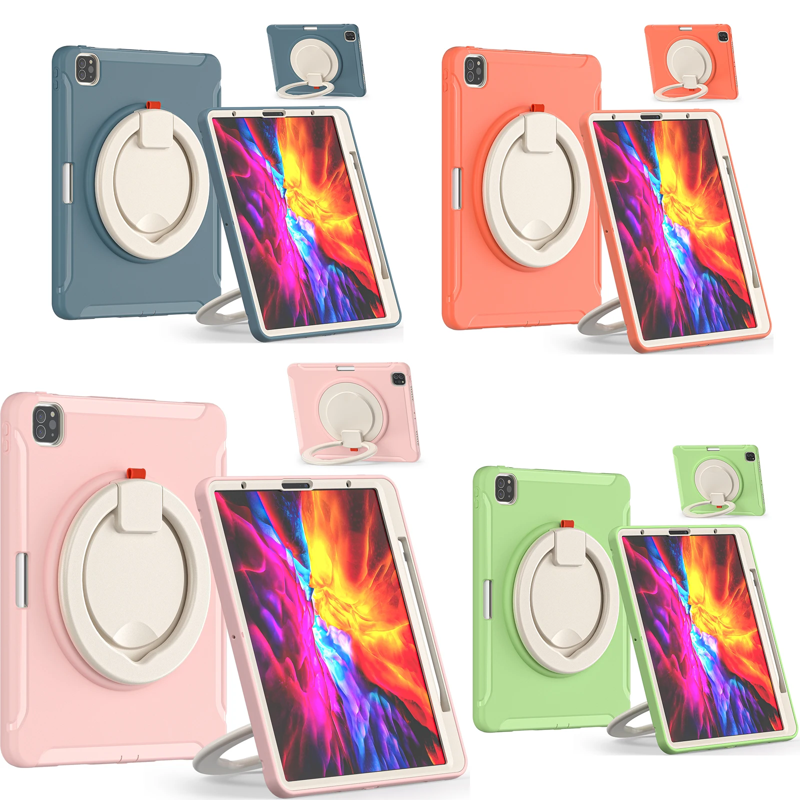 

﻿Kickstand Shockproof Case Cover Funda For iPad 11 2025 Pro 11 A16 Pro 13 2024 Air 6th 13“ Pro 12.9 Air 13