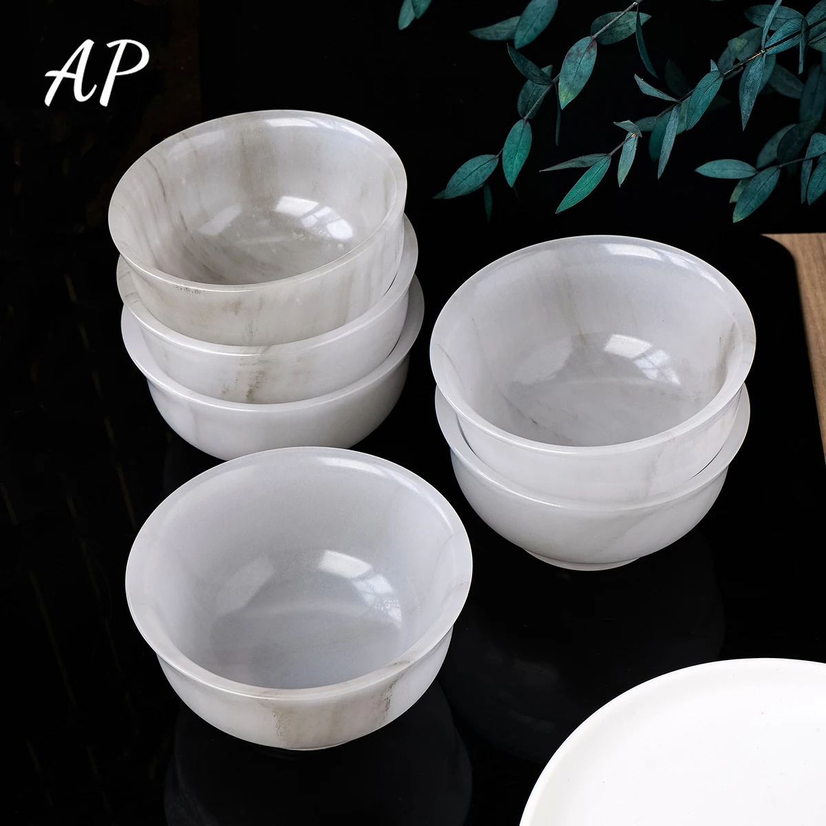 

1pc Natural Crystal White Agate Bowl Healing Stone Polishing Circular Crystal Bowl Crafts Home Decor Gift