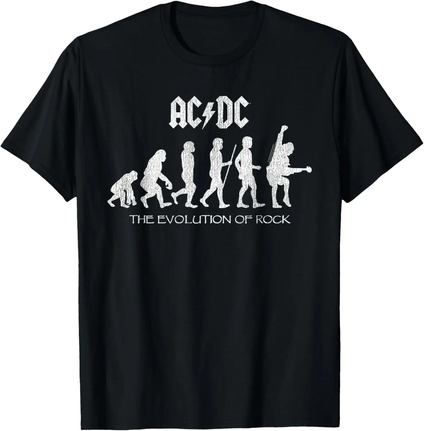 AC/DC Evolution Of Artwork ACDC Rock T-Shirt Unisex Pure Cotton Short-Sleeve Tee – Comfortable, Soft, Quick-Drying, and Suitable for Casual, Sports, and Outdoor Activities (Crew Neck)