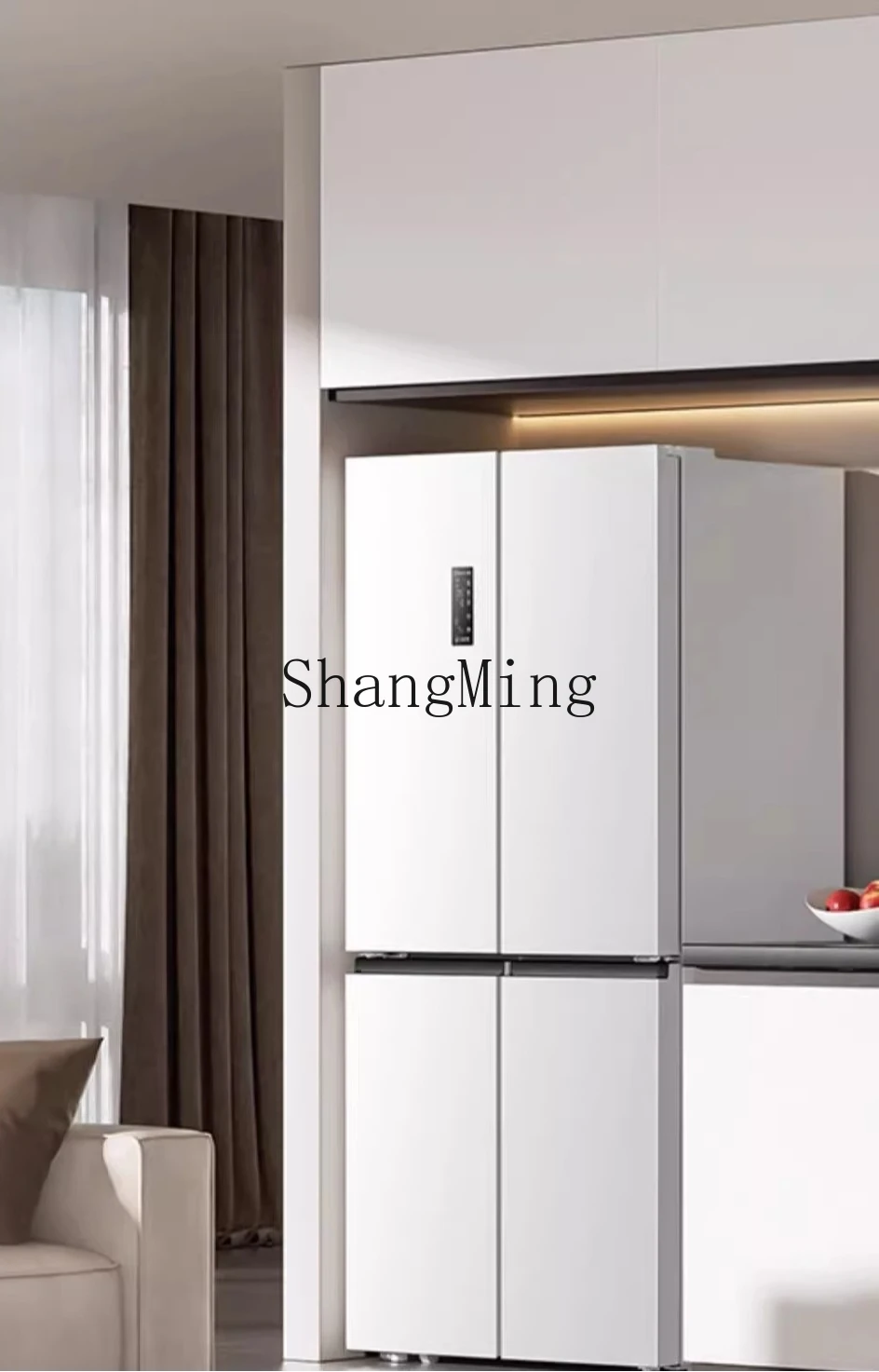 ZYY двойная система, крестовая фолио, четырехдверная частота первого уровня, воздушное охлаждение, ультратонкий встроенный холодильник с морозильной камерой