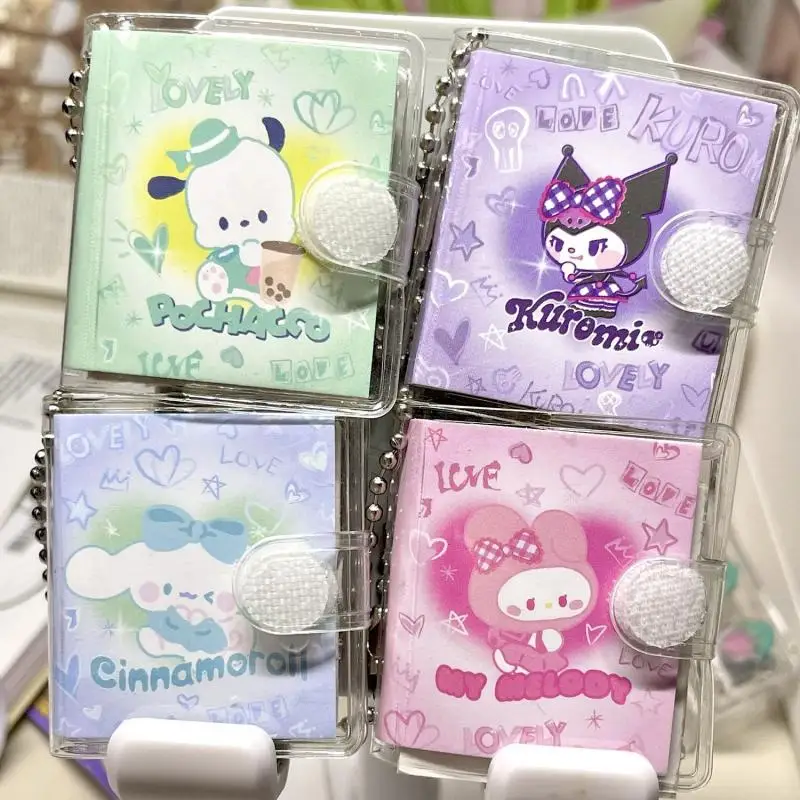 Sanrio Anime Series Mini Notepad Cute Kuromi Cinnamoroll Portable Ledger Kawaii Children's Cartoon Notebook Stationery Supplies