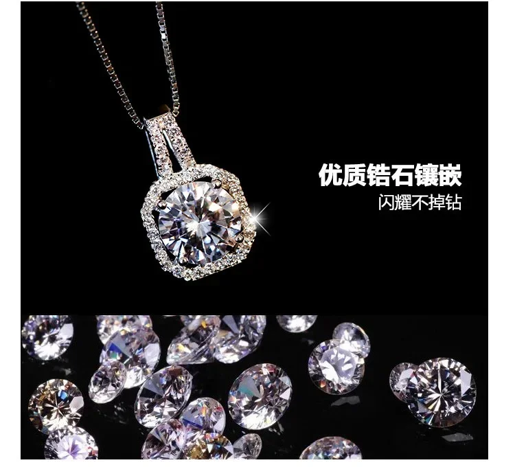 European and American Fashion Jewelry Crystals from Austrian Mona Lisa Zircon Necklaces Color Zircon Women Christmas Party