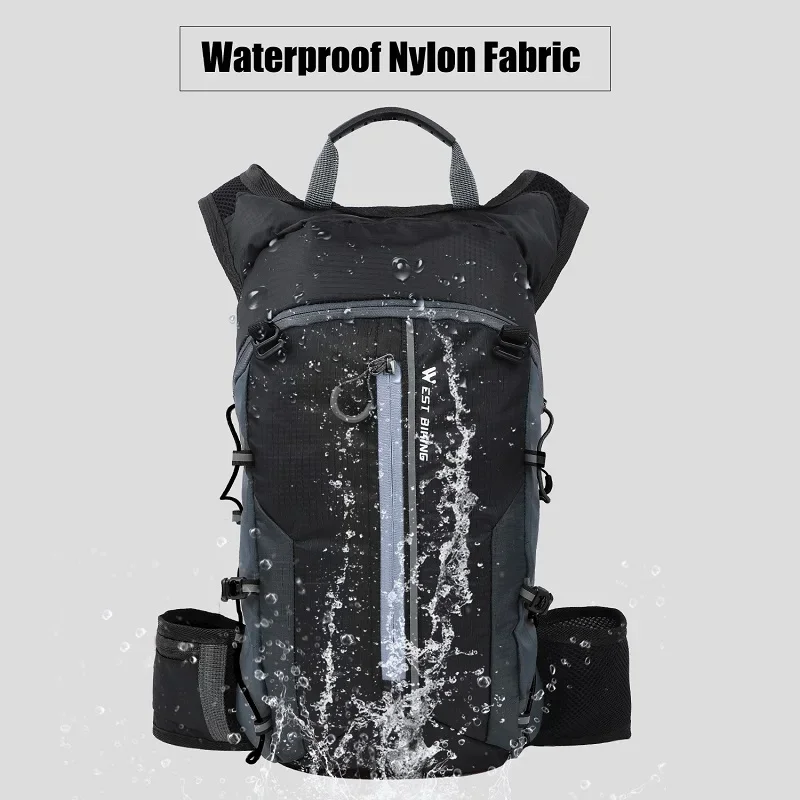 WEST BIKING Bicycle Bag Water Bag 10L Portable Waterproof Sports Bag MTB Road Bike Cycling Hiking Climbing Hydration Backpack