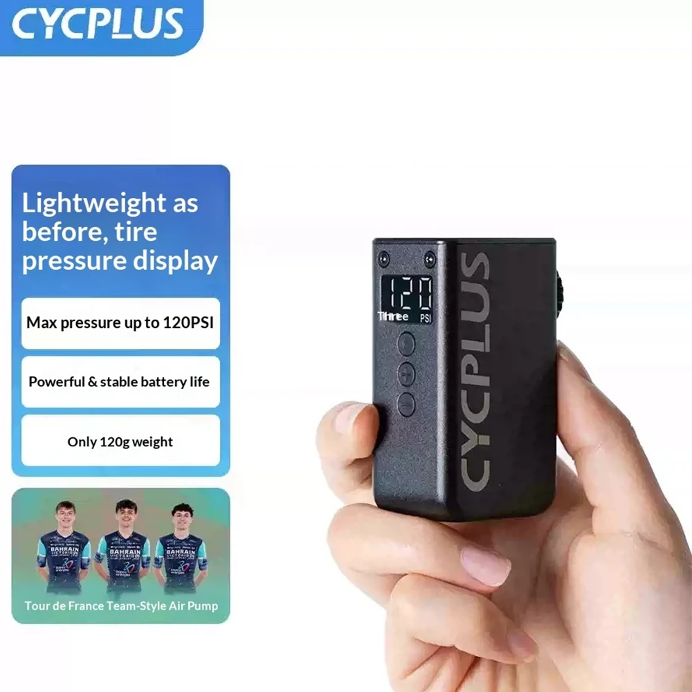 CYCPLUS AS2 Pro Mini Electric Bicycle Pump LED Display Portable High Pressure Tire Inflator view 2