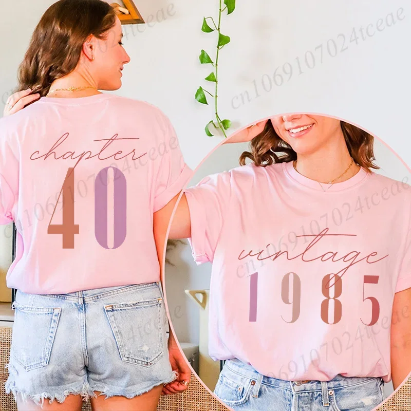 Classic 1985 T-shirts for Women, Vintage 40th Birthday Year Tshirts for Women , Retro 40th Milestone Best Friend 40 Bday Shirt