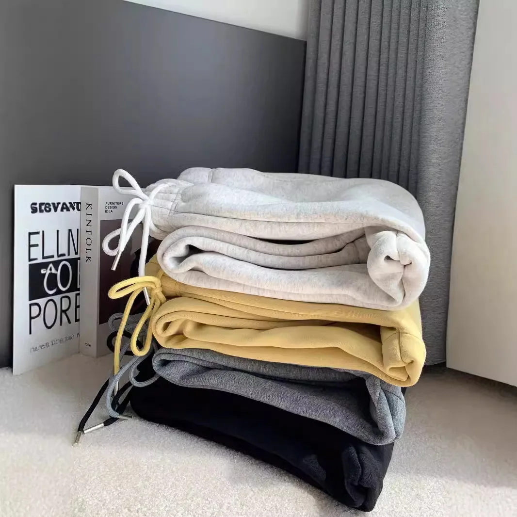 2025 الخريف/الشتاء أفخم هوا القطن يغطي عالية الخصر السراويل الحمام غير رسمية لينة الدبق فضفاض جديد المرأة لامب المخملية #3