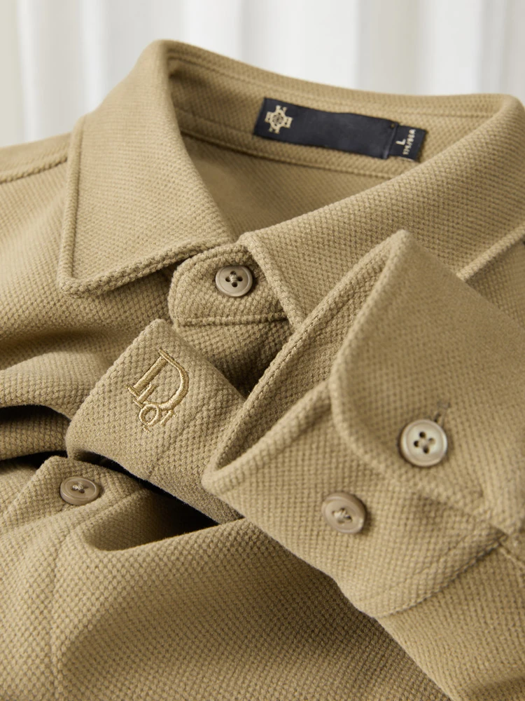 

Мужская утепленная повседневная рубашка с вышивкой на осень-зиму, с длинным рукавом, деловая, немнущаяся, теплая верхняя одежда