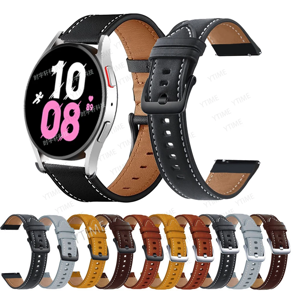 20mm Leather Band For Samsung Galaxy Watch SM-R810 42MM & Gear S2 Classic 732 Strap For Galaxy Active 1 2 40mm 44mm Smart Watch