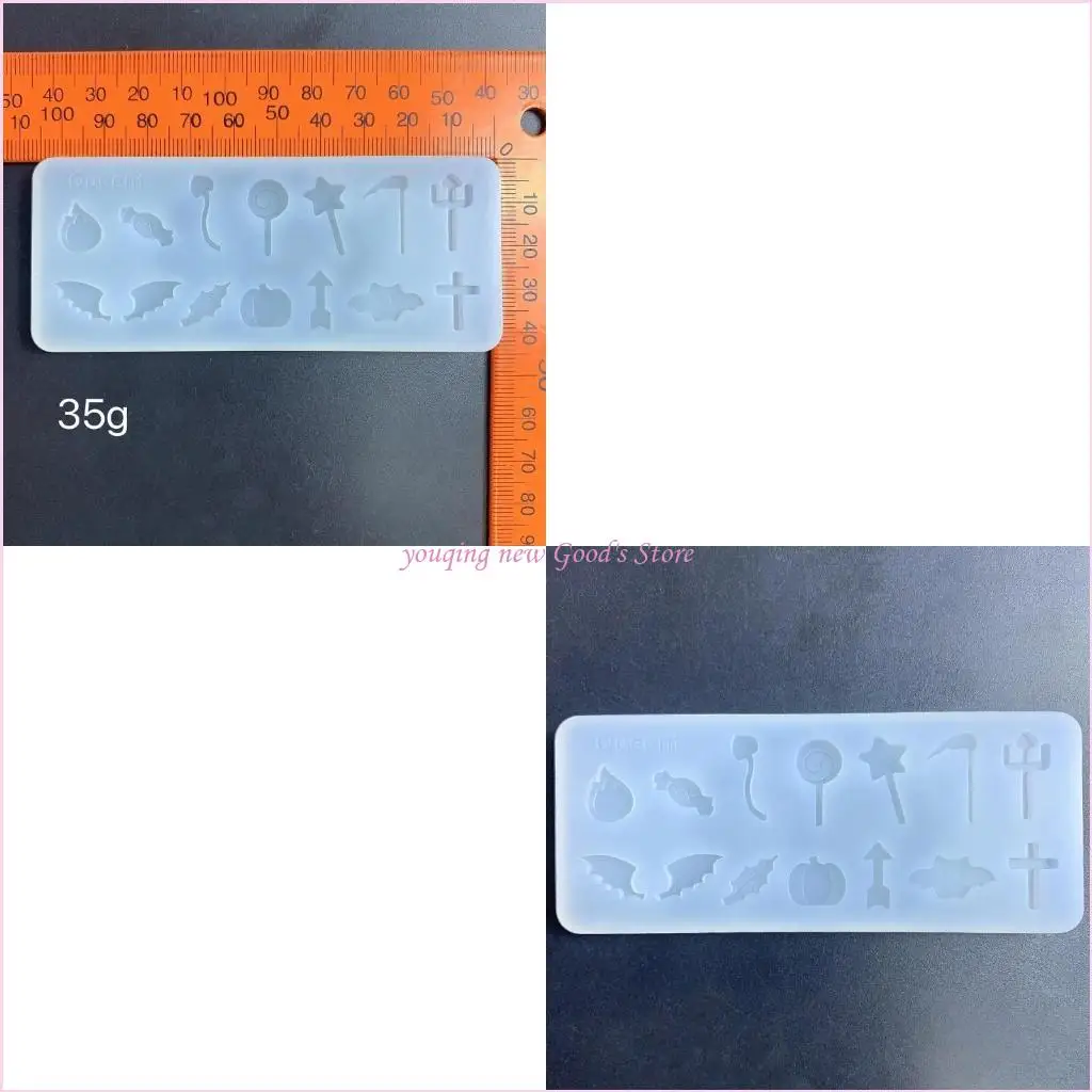 

57QA Filling Materials Resin Mould Silicone Hollow Shaker Fillers Mould Jewelry Making Mold for Epoxy Casting Craft