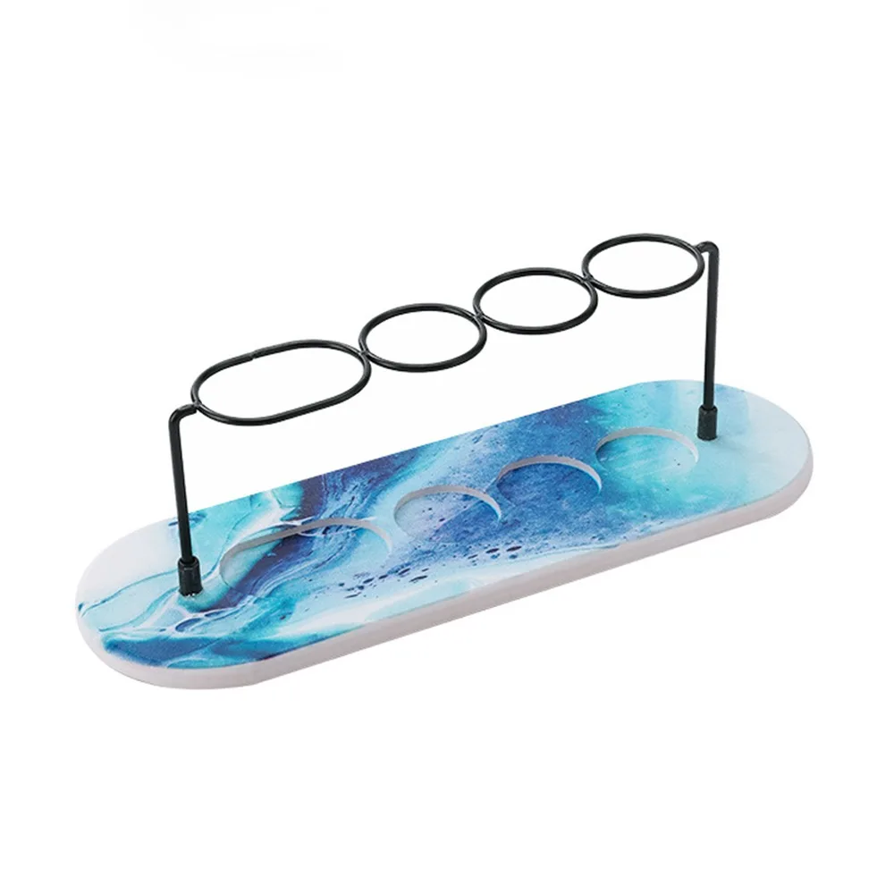 

Быстросохнущая полка для хранения зубных щеток, диатомовая земля, со сливным поддоном, столешница, долговечный органайзер для кистей для макияжа