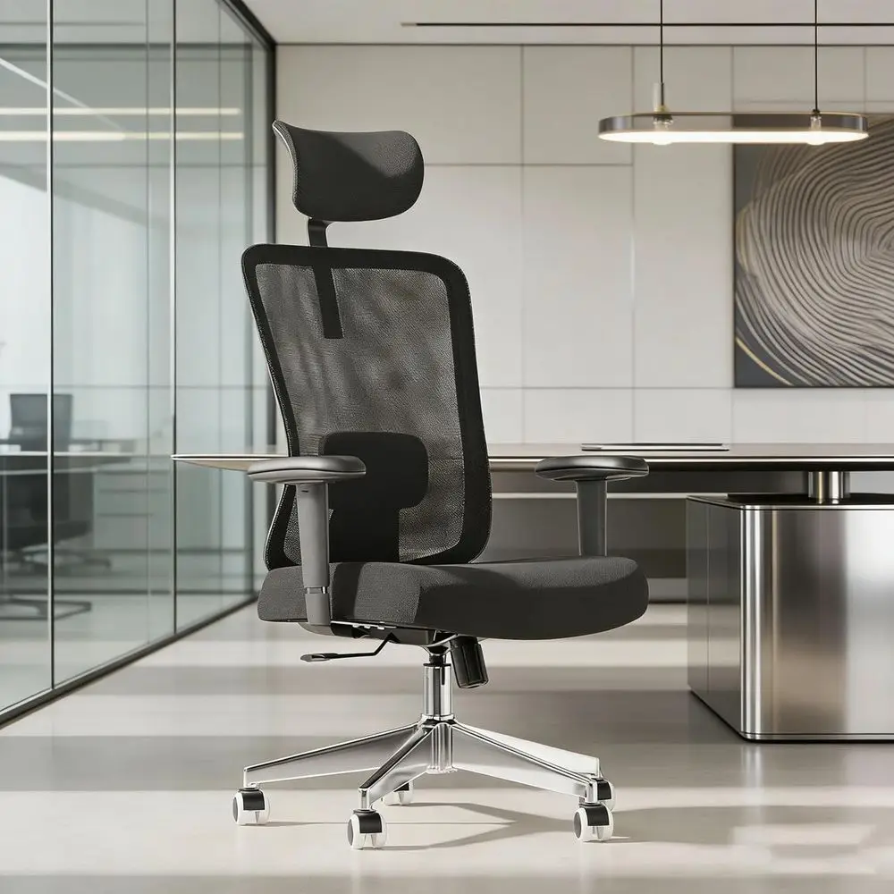 

Ergonomic Oice Chair, 90°-125° Back Home Desk Chair with 360° Swivel & Mute Wheels, High Back Mesh Computer Chair or Adults with