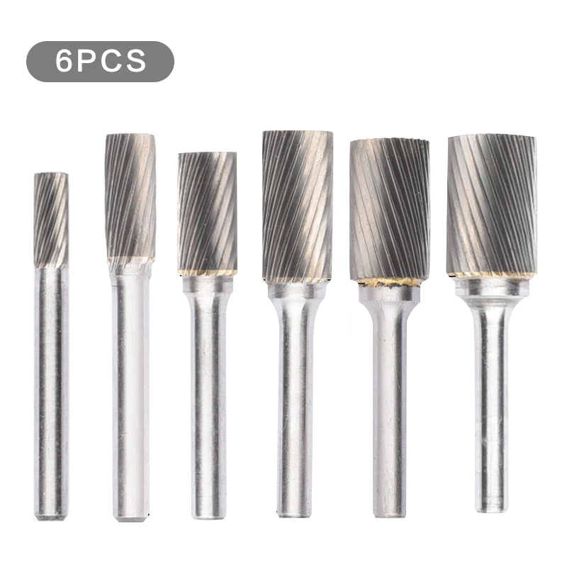 AX Double Cut Tungsten Carbide Rotary File Drill Milling Carving Bit Point Burr Die Grinder Abrasive Alloy Grinding Head Tool