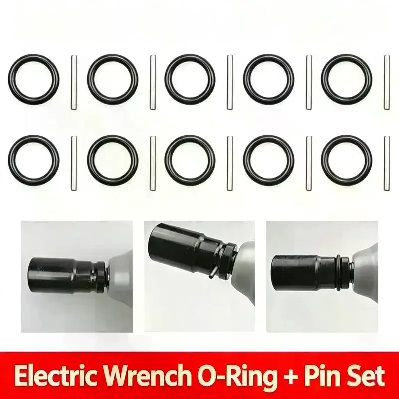 Replacements Pin/O Rings Set Including Wrenches & Pressure Washers Electric Tool Accessory For 1/2inch Impact Socket Tool 10PCS