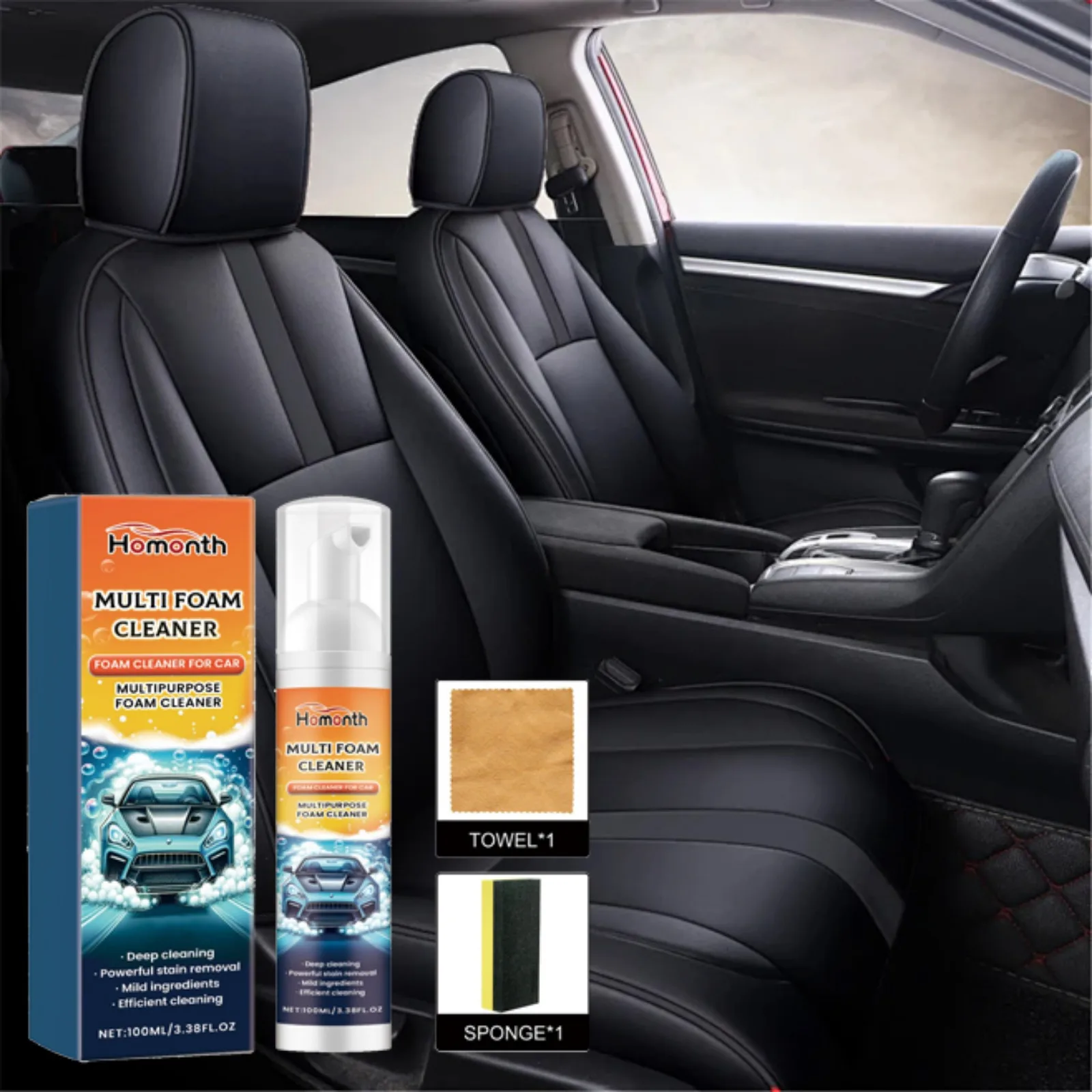 

Многофункциональный очиститель пены для обеззараживания и ремонта автомобильной ткани внутреннего сиденья.