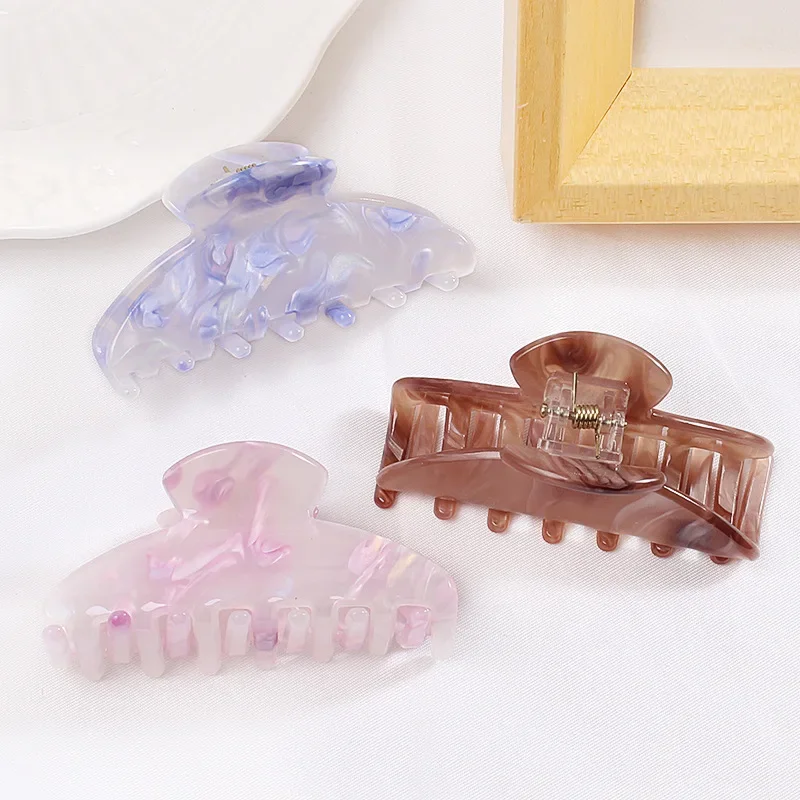 Pince à cheveux en acrylique pour femmes et filles, pince à griffes de crabe, épingle à cheveux BarCord, accessoires pour cheveux coréens, mode