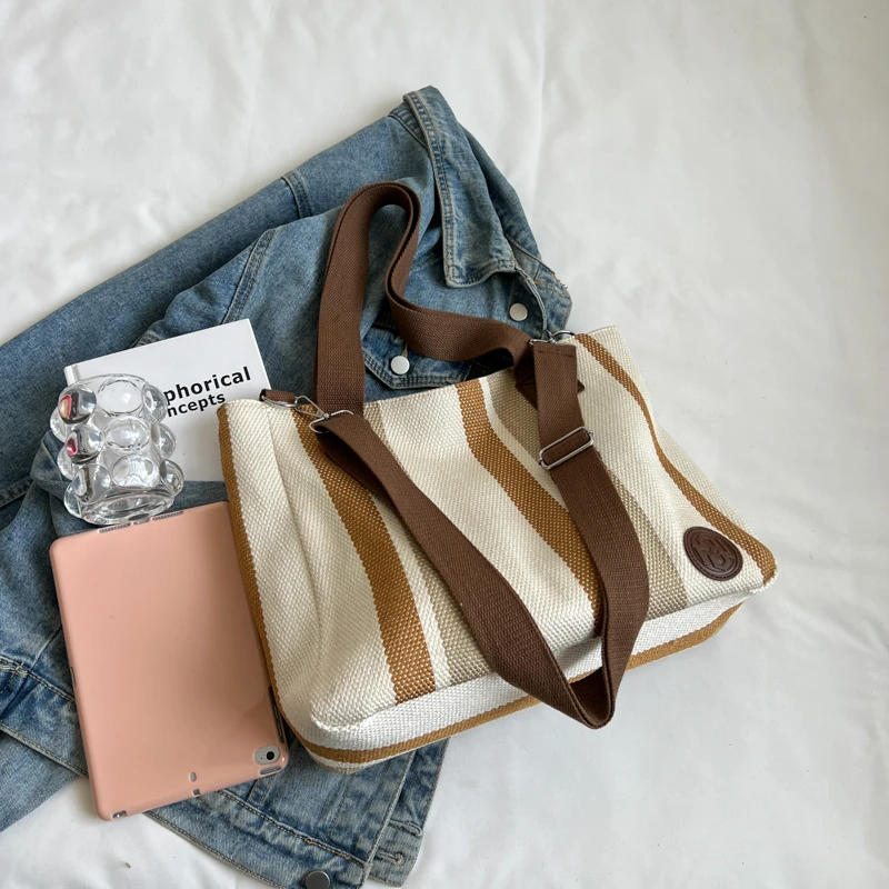 Fashion Handbags for Womens High Quality Canvas Ladies Shoulder Bags Designer Large Capacity Tote Crossbody Travel Bag Female