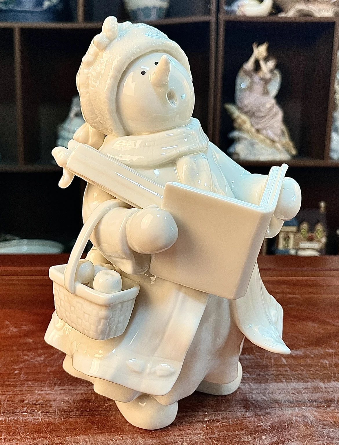 

Christmas Decor Owell Ceramic Hand-painted Snowman Figurine Porcel Snowman Sculpture Home Decorations New Year Gifts