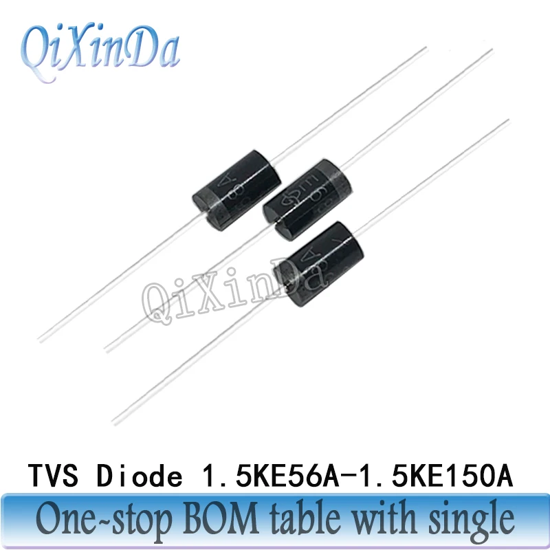 20PCS 1500W 1.5KE56A 1.5KE62A 1.5KE68A 1.5KE75A 1.5KE82A 1.5KE91A 1.5KE100A 1.5KE110A 1.5KE120A 1.5KE130A 1.5KE150A TVS diode