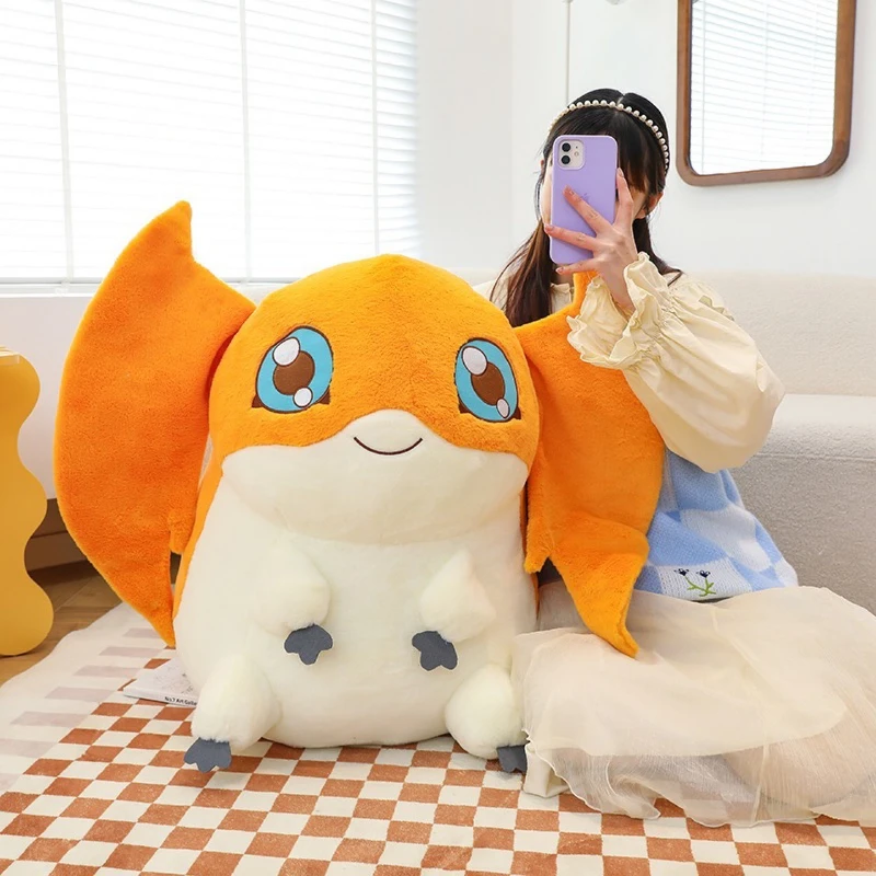 

70CM Big Size Patamon Digimon Plushies Cartoon Anime Kawaii Peluche Comfortable Soft Doll Cushion Ornament Children's Toys Gifts