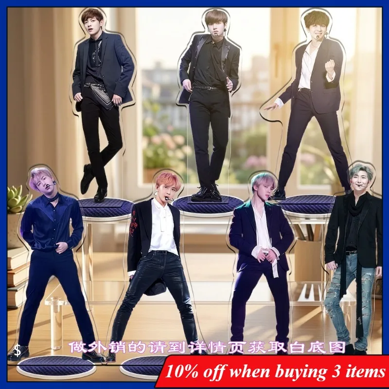 Аниме-атрибутика: акриловая фигурка Ким Тэхён, стоячая фигурка Чон Джунгкука, декоративная подставка Мин Юнги, коллекционные игрушки