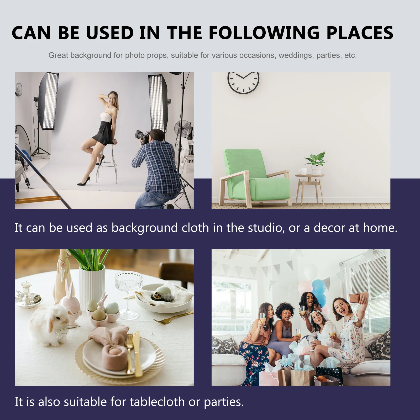 

Gold Sequin Party Backdrop Durable Photo Photography Birthday Wedding Christmas Decoration Glitter Wall Tapestry Reusable