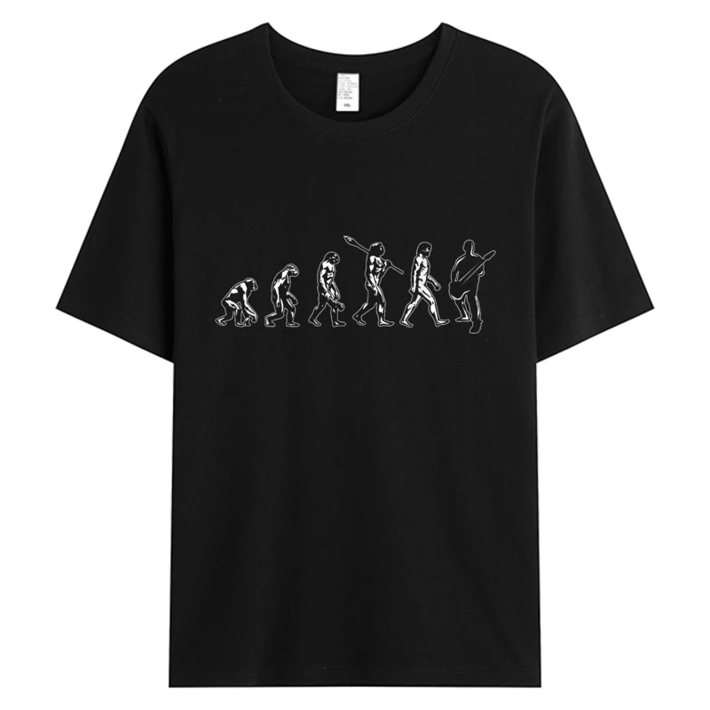 

Bassist Gifts Evolution Bass Guitar Men's Cotton Fabric Graphic Fashion T-shirts For Men Oversize Tee Shirts Print Tshirts Y2K