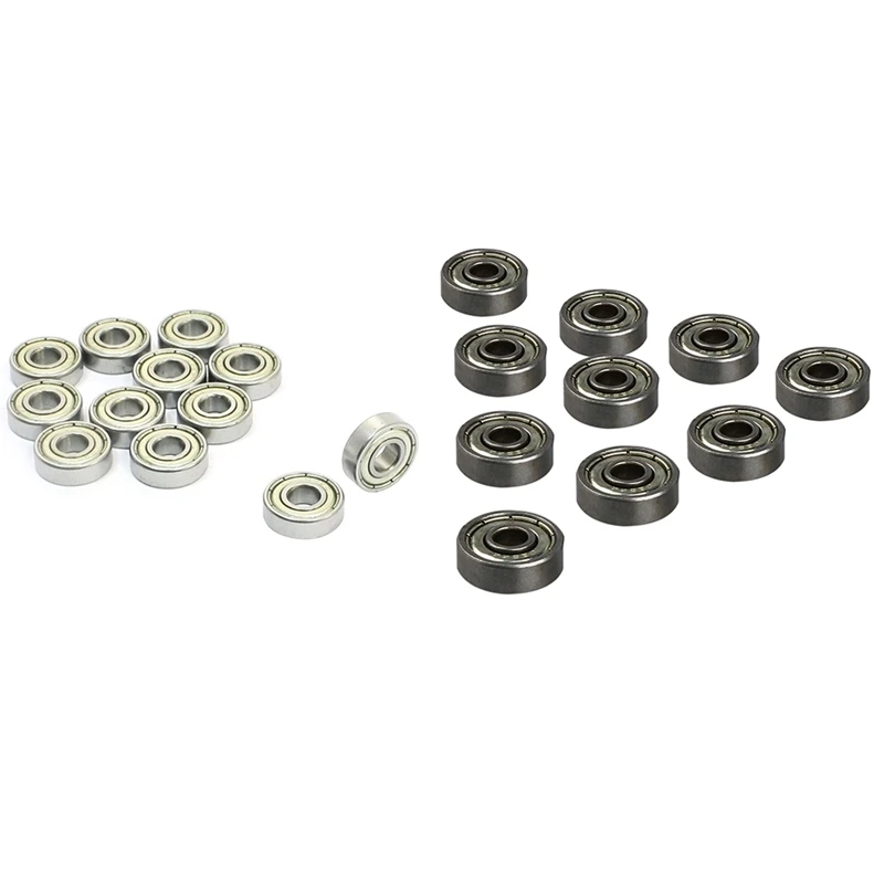 10 Pcs 625ZZ Single Row Deep Groove Radial Ball Bearing 16Mm X 5Mm X 5Mm & 10Pcs 695Z 5Mm X 13Mm X 4Mm