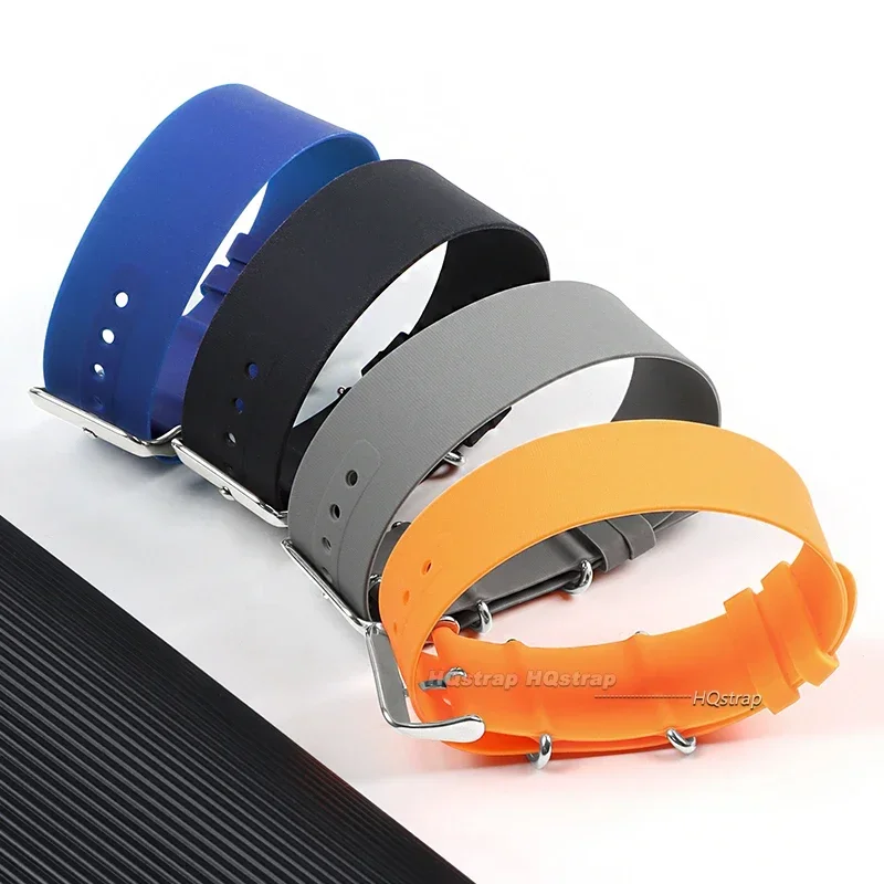 18mm 20mm 22mm Soft Silicone One Piece Watch Straps Black Blue Grey Waterproof Rubber Watchband for Women Men Universal Bracelet