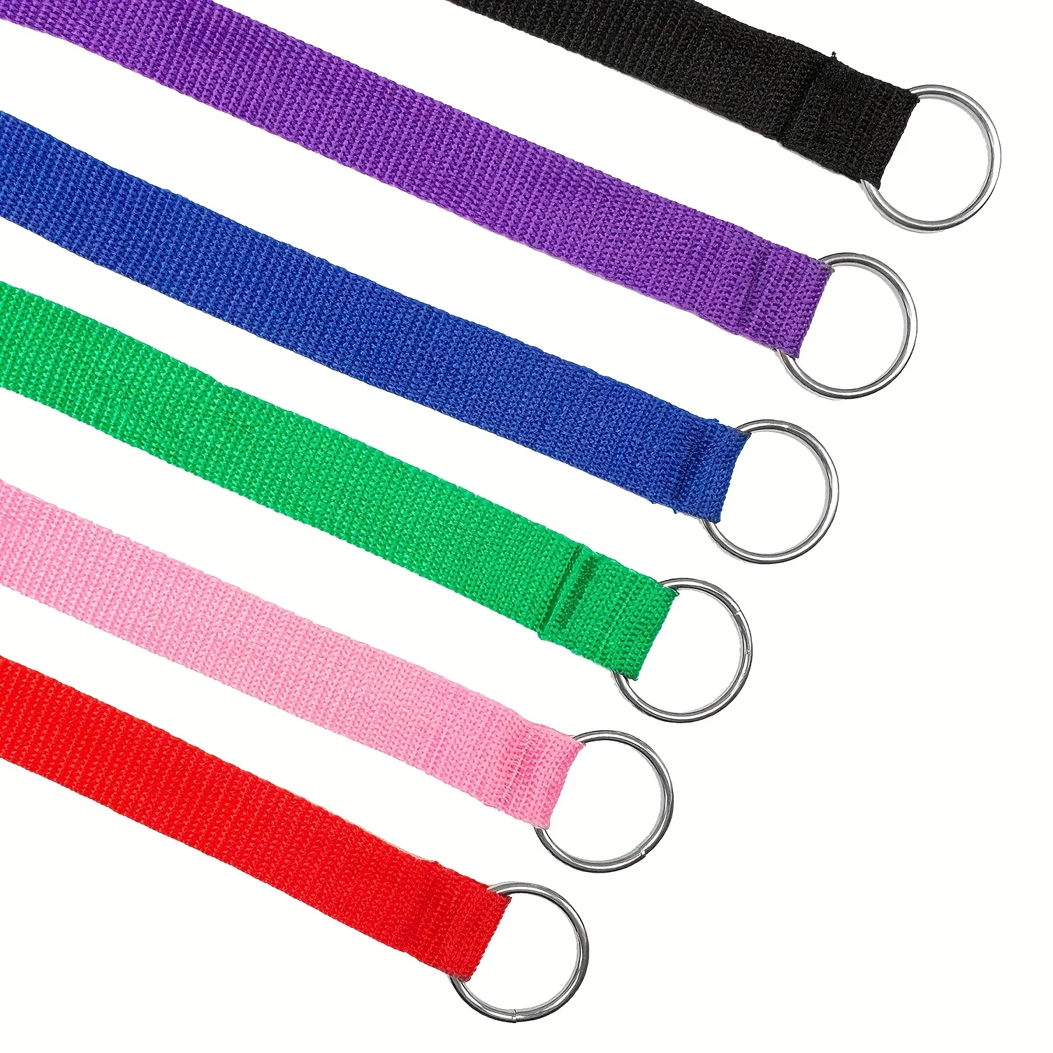 6-teiliges Set aus farbenfrohen, strapazierfähigen Hundeleinen aus Polyester, 182,88 cm lang, mit Metall-O-Ringen für die Fellpflege, zum Spazierengehen und zum Training – in verschiedenen Farben