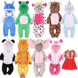 Elephant One-piece Suit Animal Shaped Plush Clothes For 18 inch American & 43 Cm Baby  Dolls Clothes,Our Generation Toys