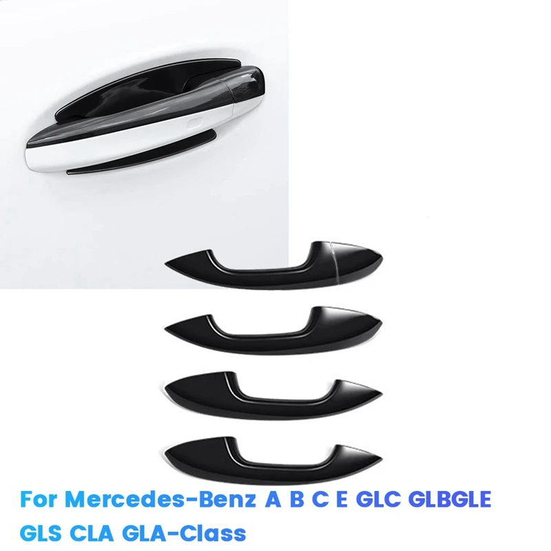 

1 комплект накладок на дверную ручку для Mercedes-Benz C/E/GLC/GLB/A/B/GLE/GLS/CLA/GLA-классные наклейки на дверь LHD