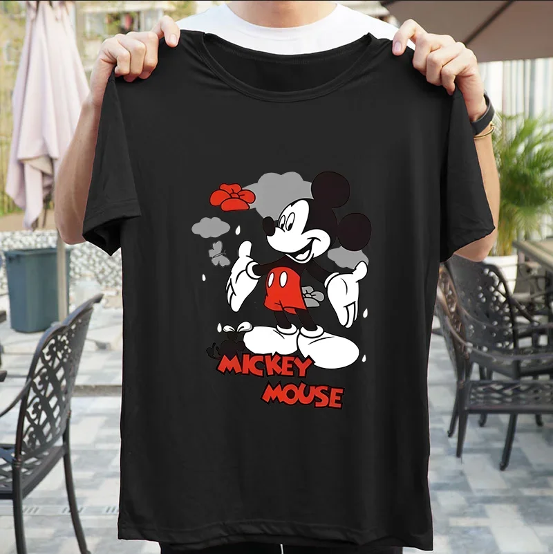 Fashion Korean Loose Tshirt Women Long Sleeve Roung neck Cartoon Disney Mickey T-shirt Woman Tshirt Black & White & Gray