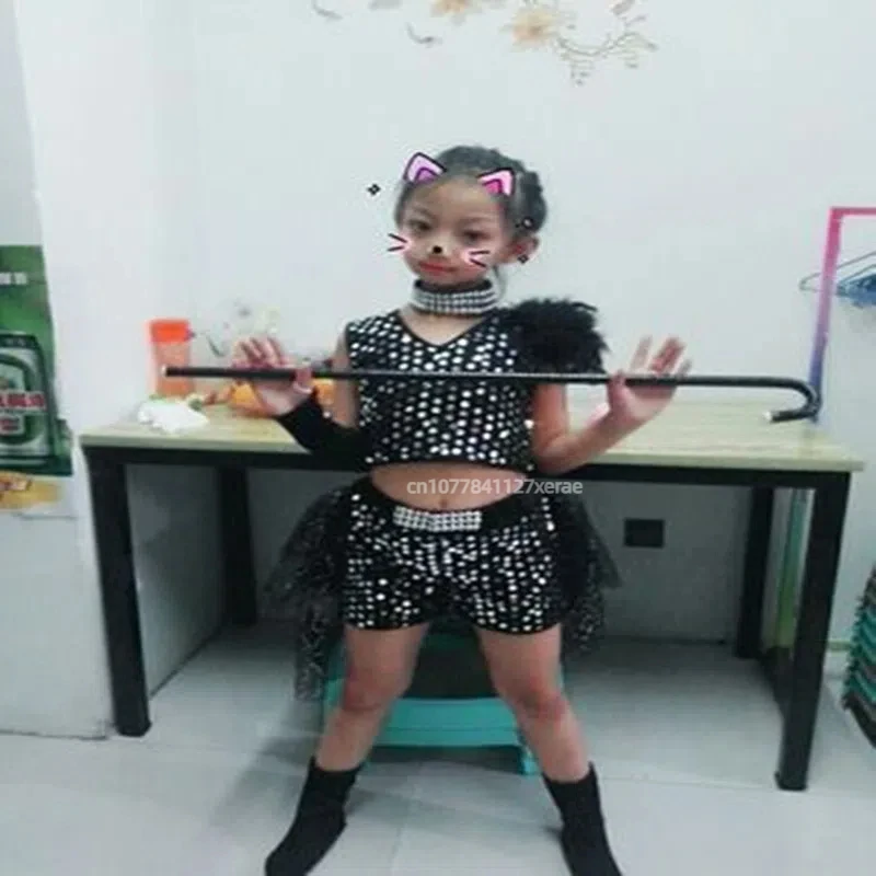 New Street Dance Sequin Costumes, Children's Hip-hop Sets, Jazz Dance Performance Costumes, Girls' Stage Dance Performances