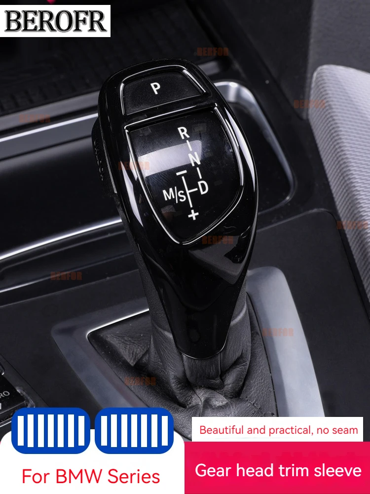 LHD For BMW 1 2 3 4 5 series X2 X3 X5 320gt F30 F10 F32 F25 F15 F16 ABS Car Gear Shift Knob Trim Cover Protective Stickers