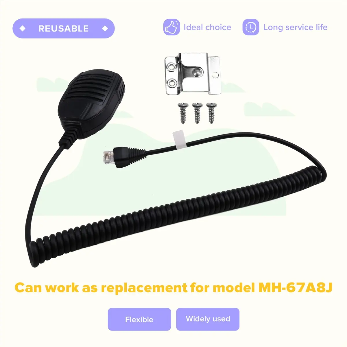 SWXFトランシーバー標準モバイルマイクスピーカー -67A8J 8ピン VX-2200 VX-2100 VX-3200双方向無線機用