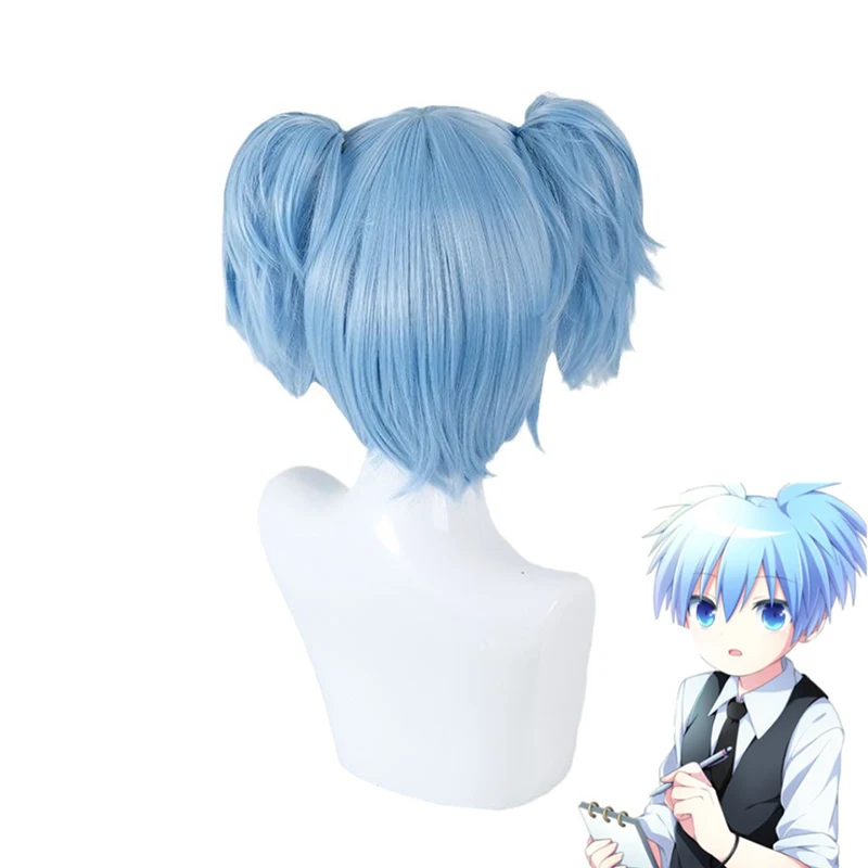 Anime Assassination Classroom Ruolo di piombo maschile Twintails Shiota Nagisa Personaggio Parrucca di copertura Bar Donna Copricapo Modellazione Capelli corti