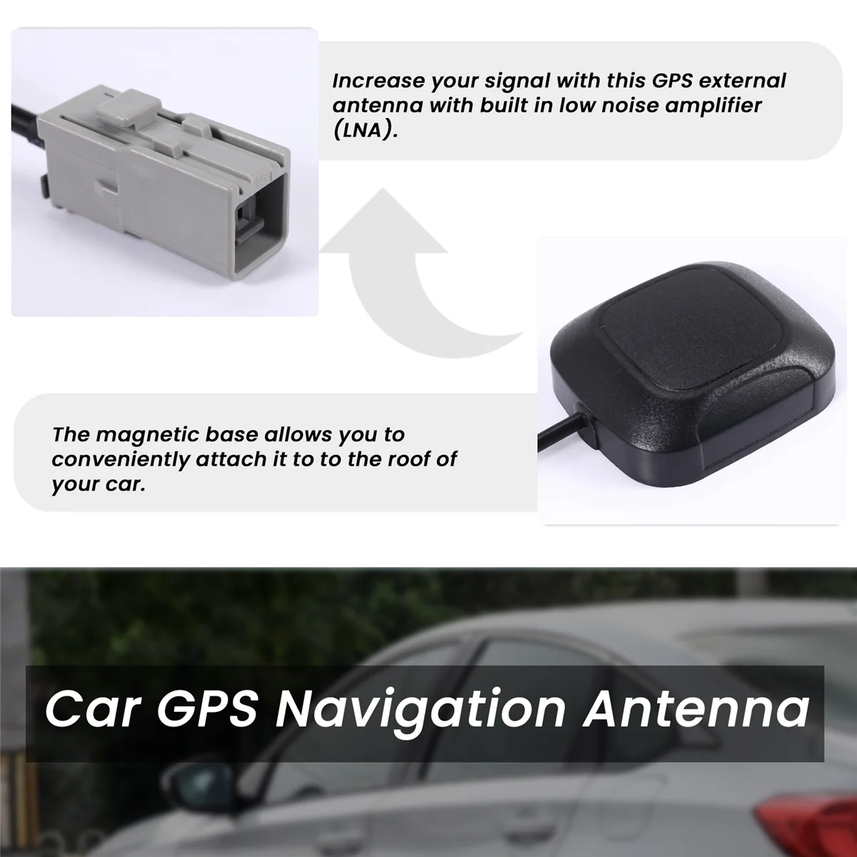 الهوائي النشط مزود بكابل موصل ، ونظام تحديد المواقع والملاحة ، لجبال الألب ، وكينوود ، وكسفاغن ، وتويوتا ، وهوندا ، ونيسان ، 3 أمتار