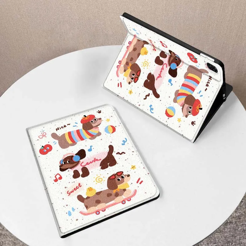 Cartoon sausage Dog Anime Tablet Case For Honor Tab Pad 6 7 8 9 X8 V7 V8 X9 13 X8a X9a Pro 10 Magic GT GT2 10.1 13.3 Inch