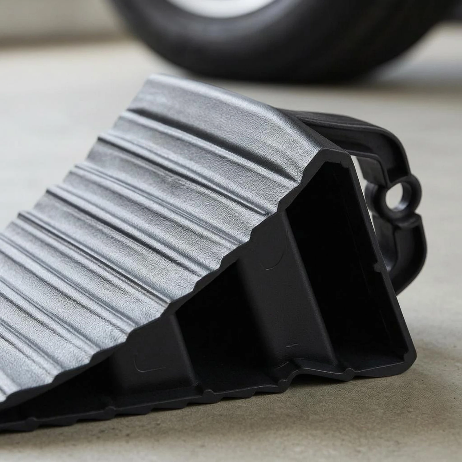 Wheel Chock Angled-Shaped Triangular Wheel Chock Vehicle Safety Pressure-Resistant Portable