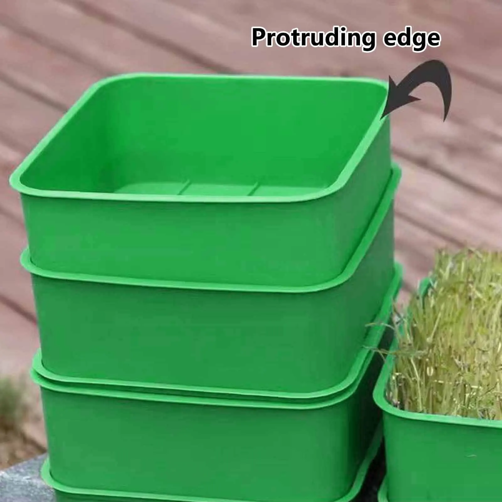 Bean Sprout Grower Pot Container For Soybean Mung Bean Germination Indoor Gardening Hydroponic Seedling Pot With Drain Holes