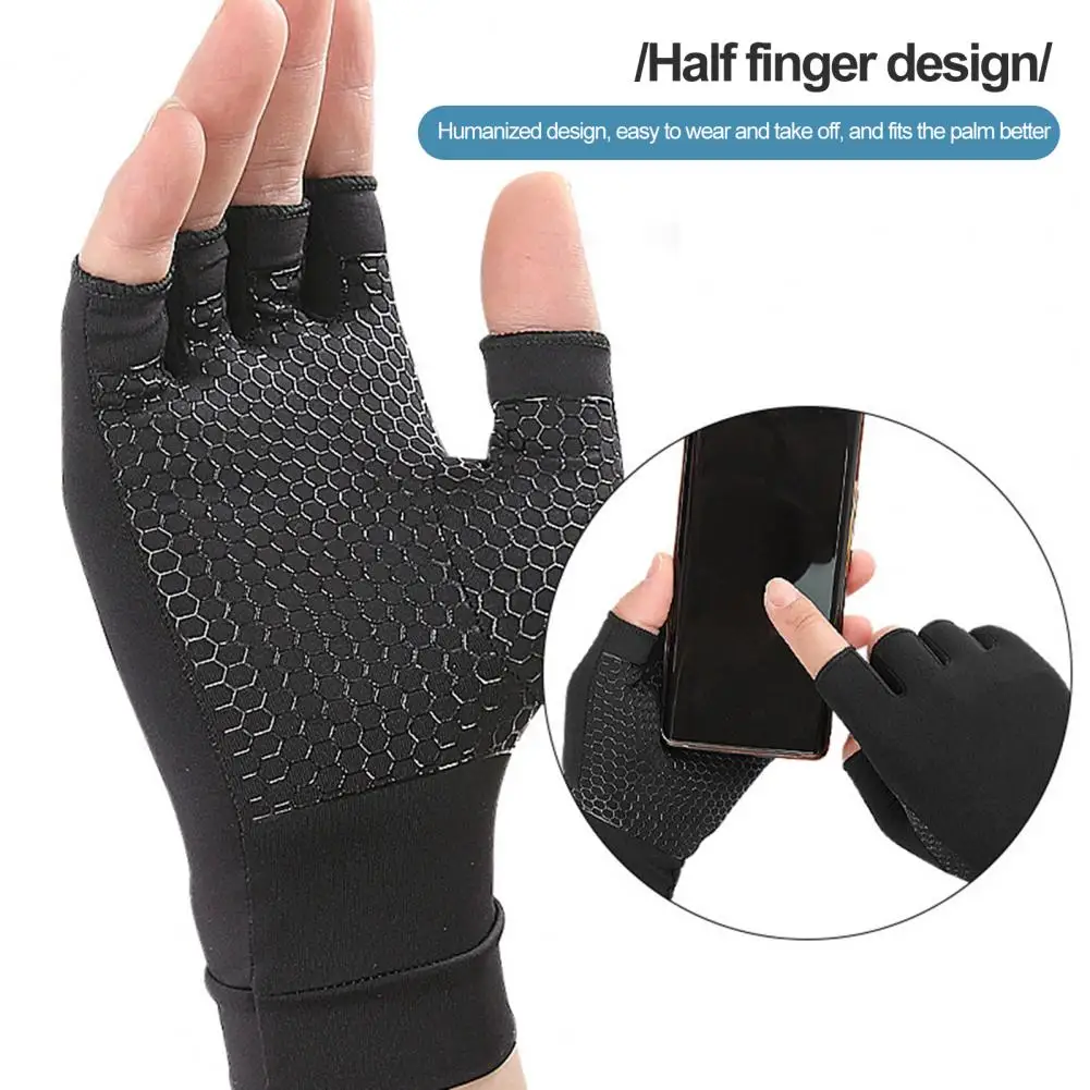 

Half-finger Work Gloves Work Gloves Soft Breathable High Elastic Half-finger Gloves for Men Women Non-slip Design for Fitness
